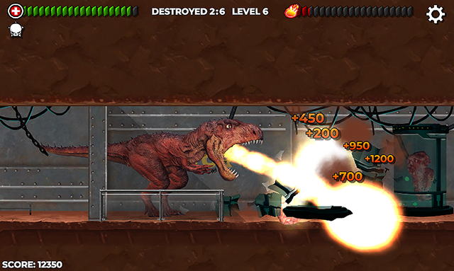 Funny moments of Dinosaur Game (level 2 clear), Rio Rex Game